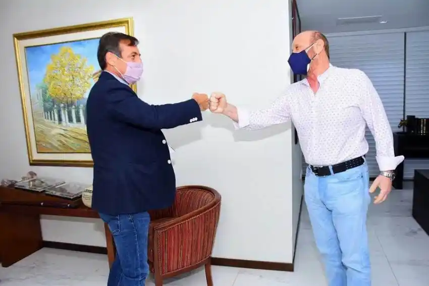 El gobernador recibió al senador Naidenoff