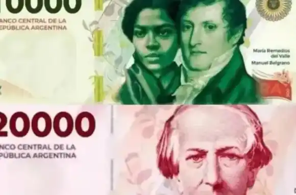 Los billetes de $10.000 comenzarán a circular en mayo y los de $20.000 a fin de año