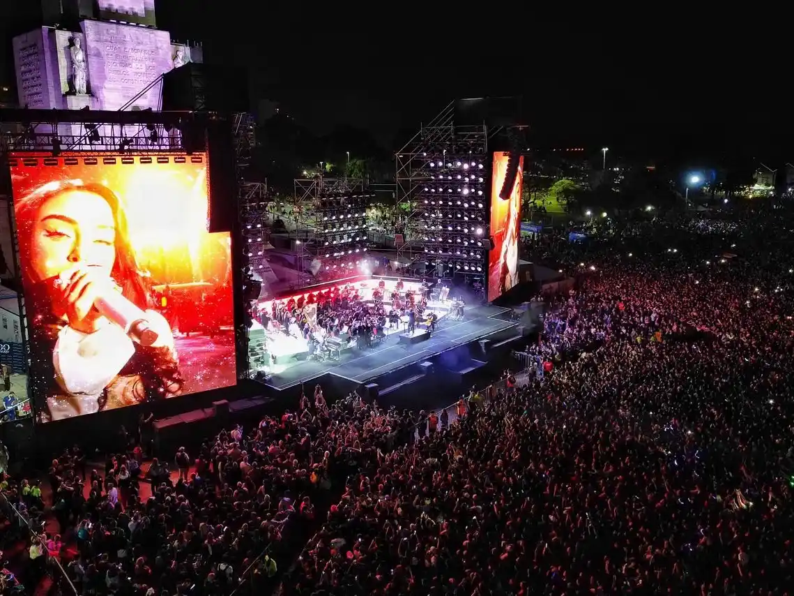 Festejo por el aniversario de Rosario con la presencia de más de 250 mil personas.