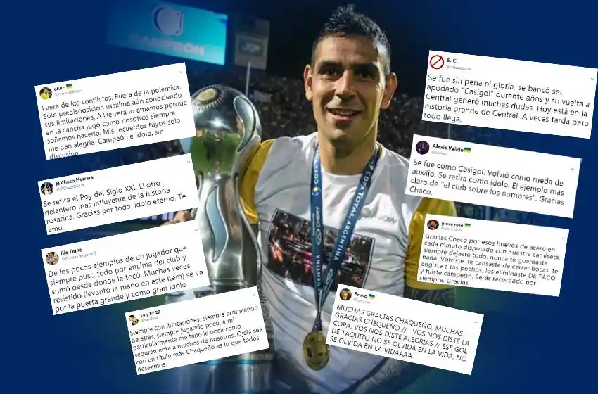 Herrera anunció su retiro y los canallas le demostraron todo su cariño en las redes