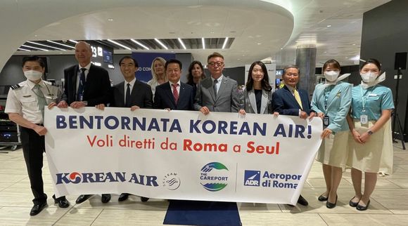 Korean Air retomó sus vuelos a Roma
