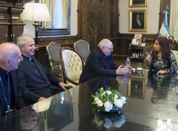 Cristina Kirchner recibió a la cúpula de la Iglesia