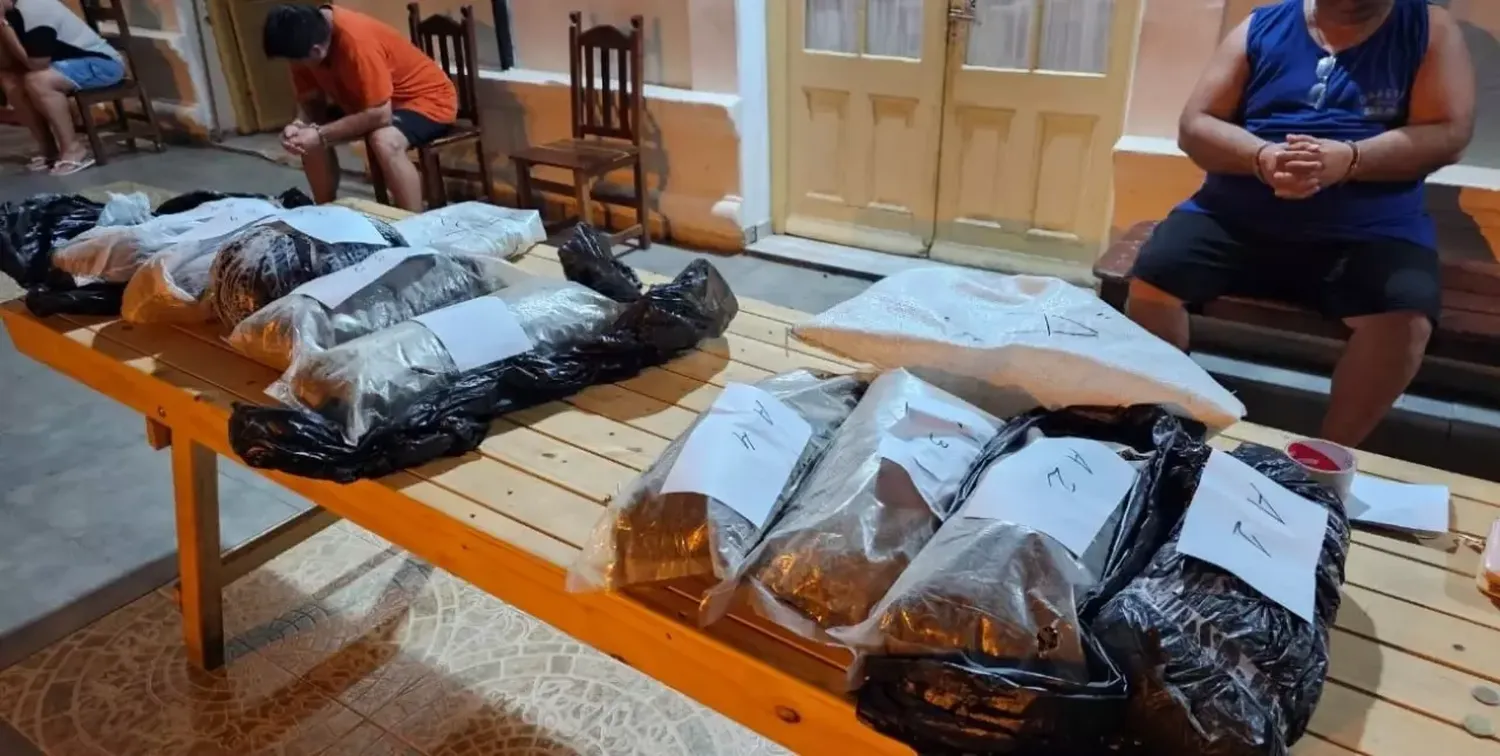 Detienen a tres personas con casi 10 kilos de cogollos de marihuana en el norte de Santa Fe