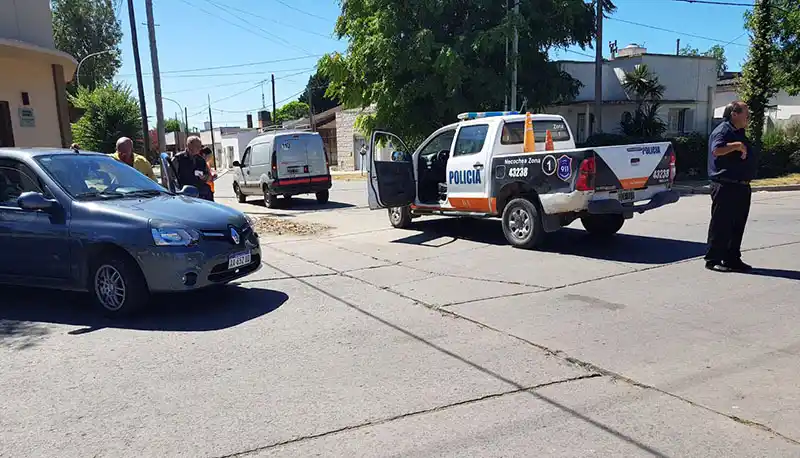 Vecina herida en un accidente