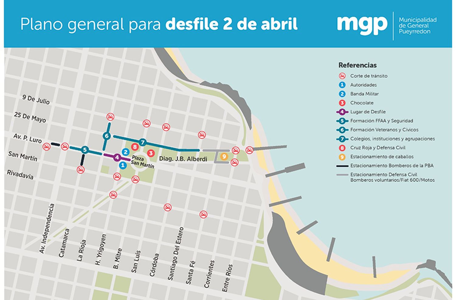 Acto de Malvinas: habrá cortes de tránsito y cambio en los recorridos de colectivos