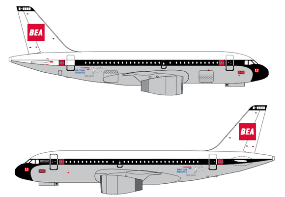 British Airways: el segundo retrojet del centenario será un A319 con los colores de BEA
