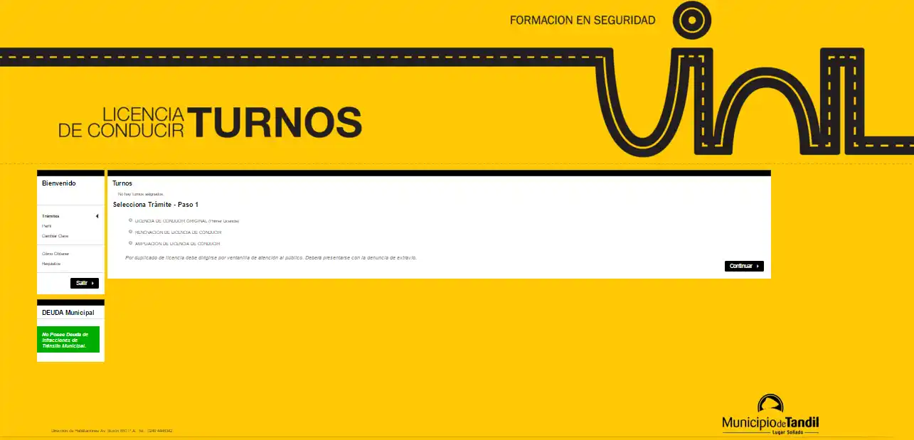 Se habilitó nuevamente la página municipal para solicitar turno para renovar las licencias