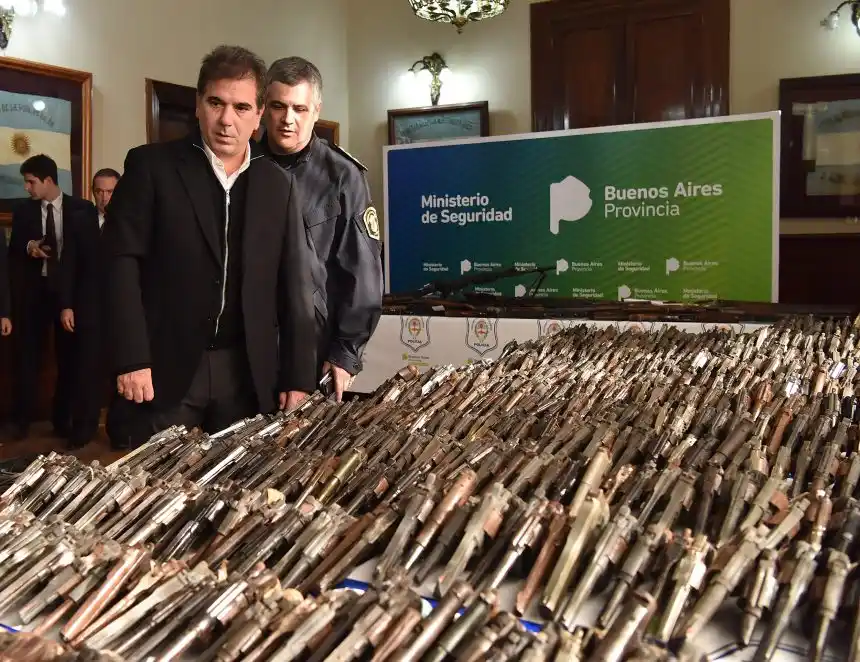 Ritondo aseguró que duplicaron la cantidad de armas secuestradas en provincia