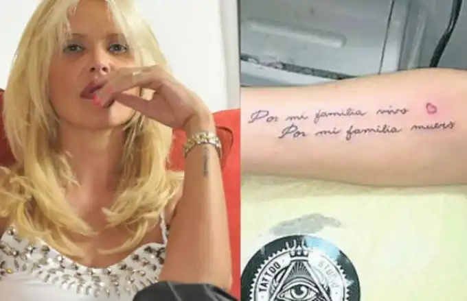 Nazarena Velez se tatuó una sugestiva frase