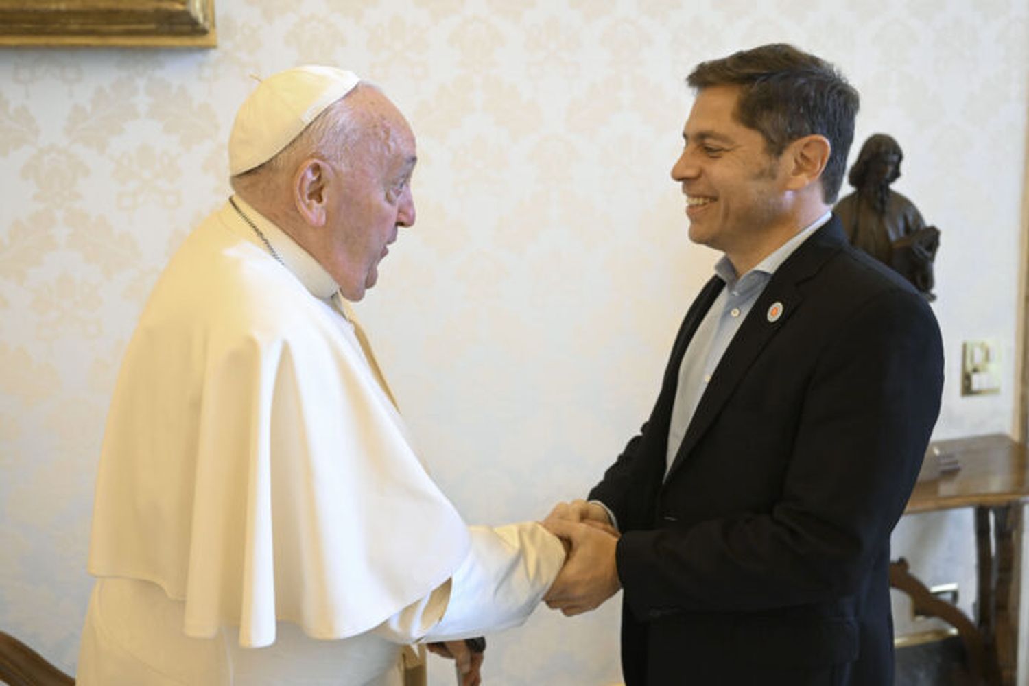 Francisco y Kicillof, en el Vaticano