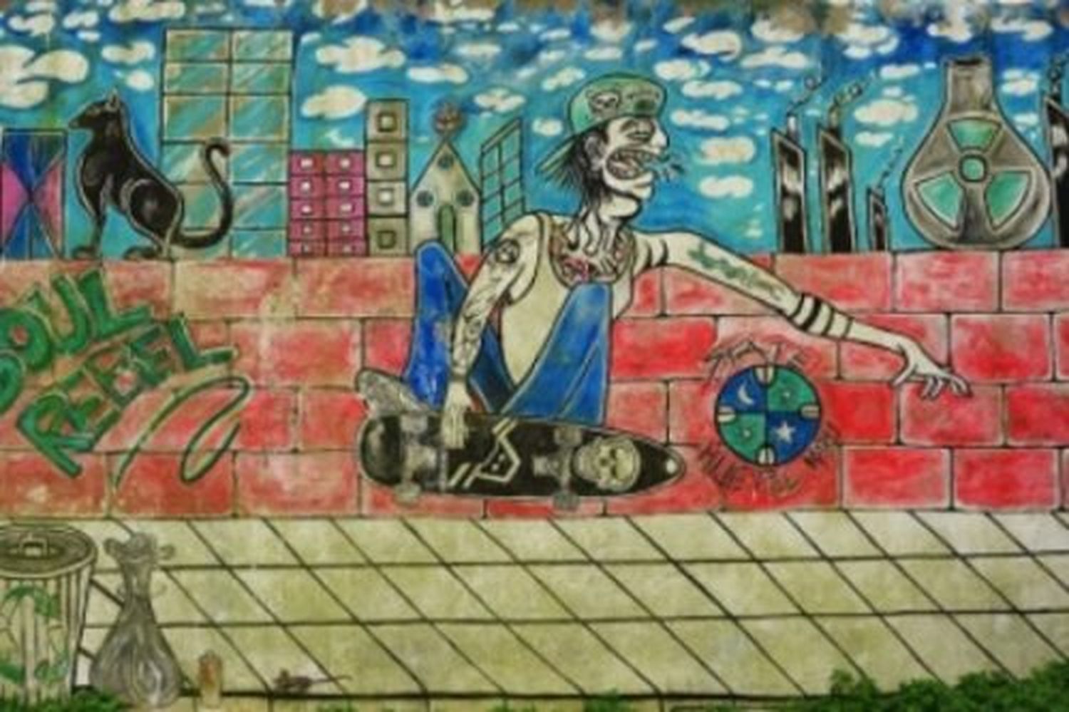 Los murales que pintó Santiago Maldonado serán patrimonio municipal