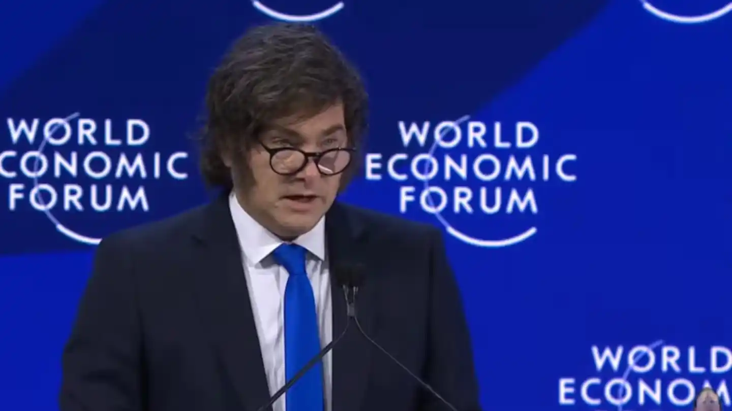 Javier Milei en Davos