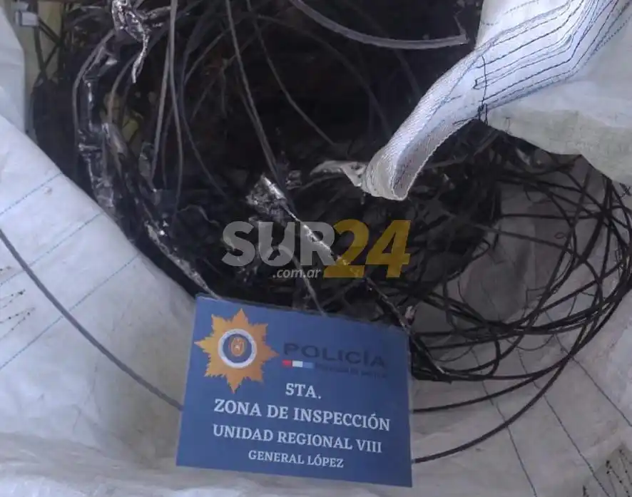 Venado Tuerto: detuvieron a un joven por robo de cable coaxil en calle Uruguay