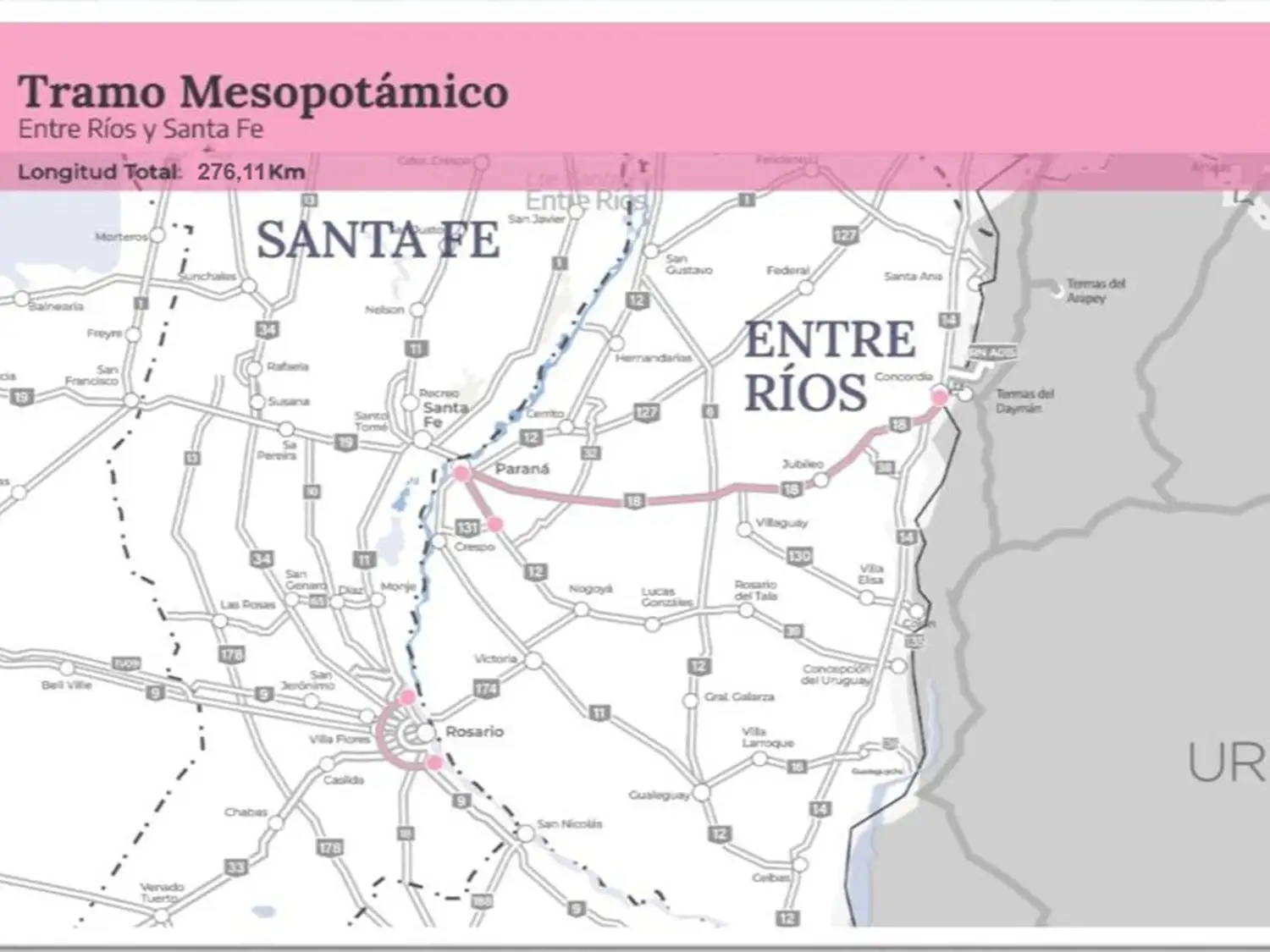 Frigerio celebró la licitación de la concesión de las rutas 18 y 12 en Entre Ríos