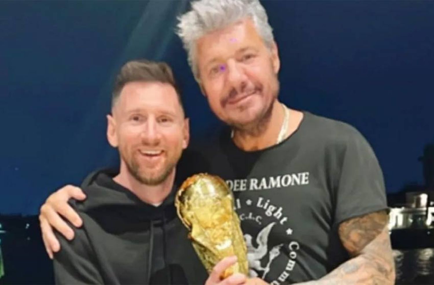 Las fotos del encuentro entre las familias de Messi y Tinelli: «Te amo para siempre»