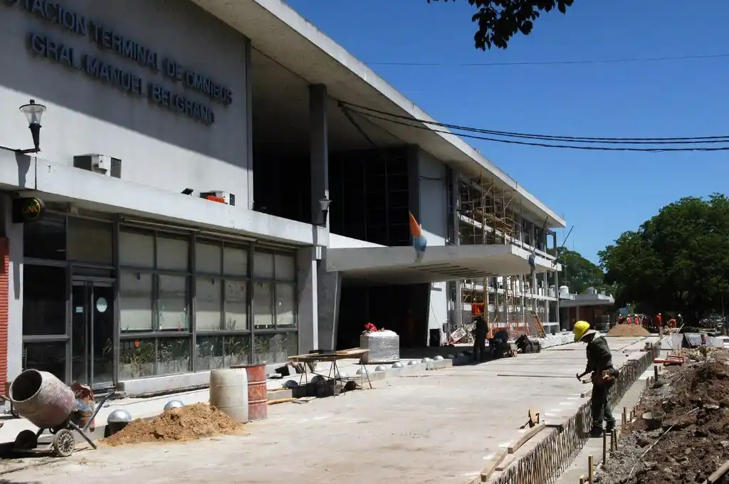 A buen ritmo, avanzan las obras en la Terminal de Ómnibus en la ciudad de Santa Fe