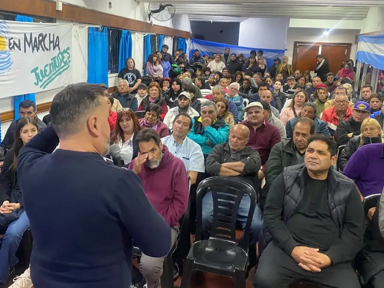 Fabián Pitronaci en un acto en Del Viso