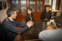 Martín Müller se reunió con referentes de la Biblioteca Carlos Mastronardi y del Teatro Italia