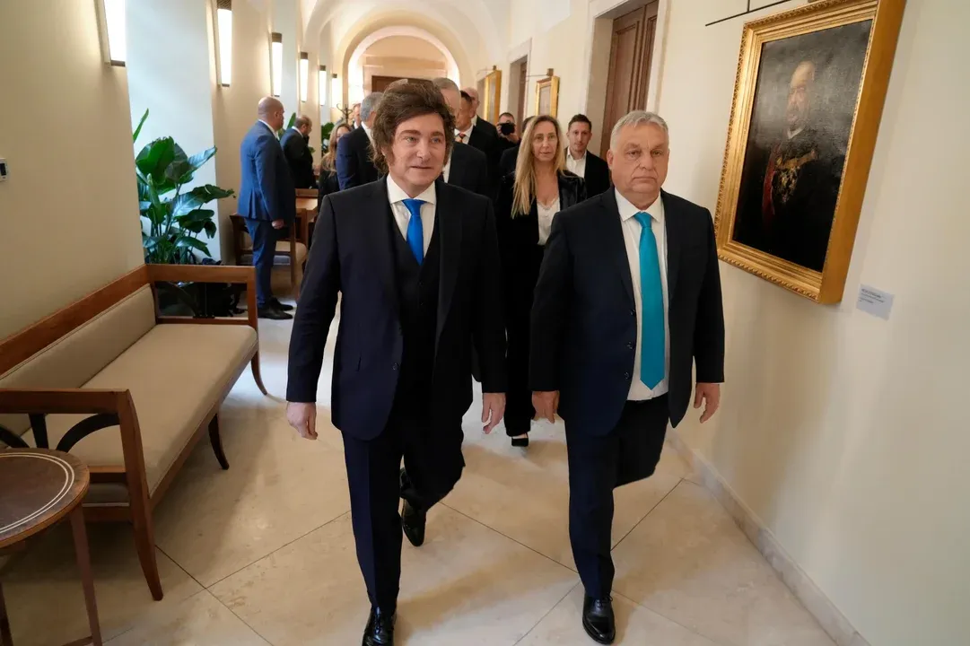 Javier Milei fue recibido por Víktor Orban en Hungría