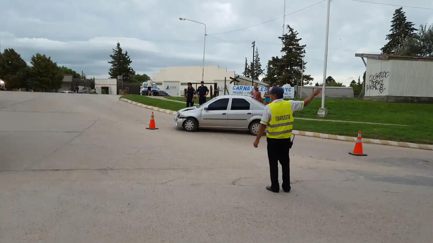 Choque en el apeadero de Barrio Azul