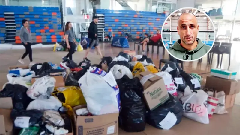 Parte de las donaciones que llegaron al Dow Center