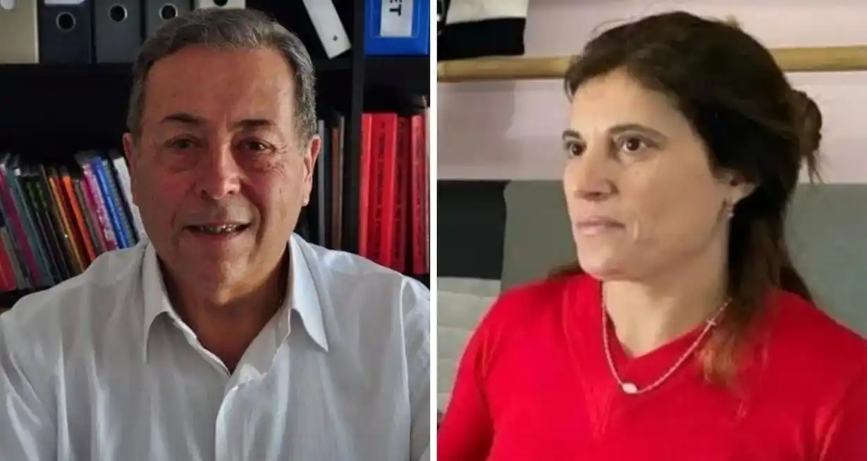 Ovidio Falco y Natalia Samaniego. El domingo festejó el actual presidente comunal, y este miércoles fue rectificado el resultado, dando ganadora a la postulante opositora.