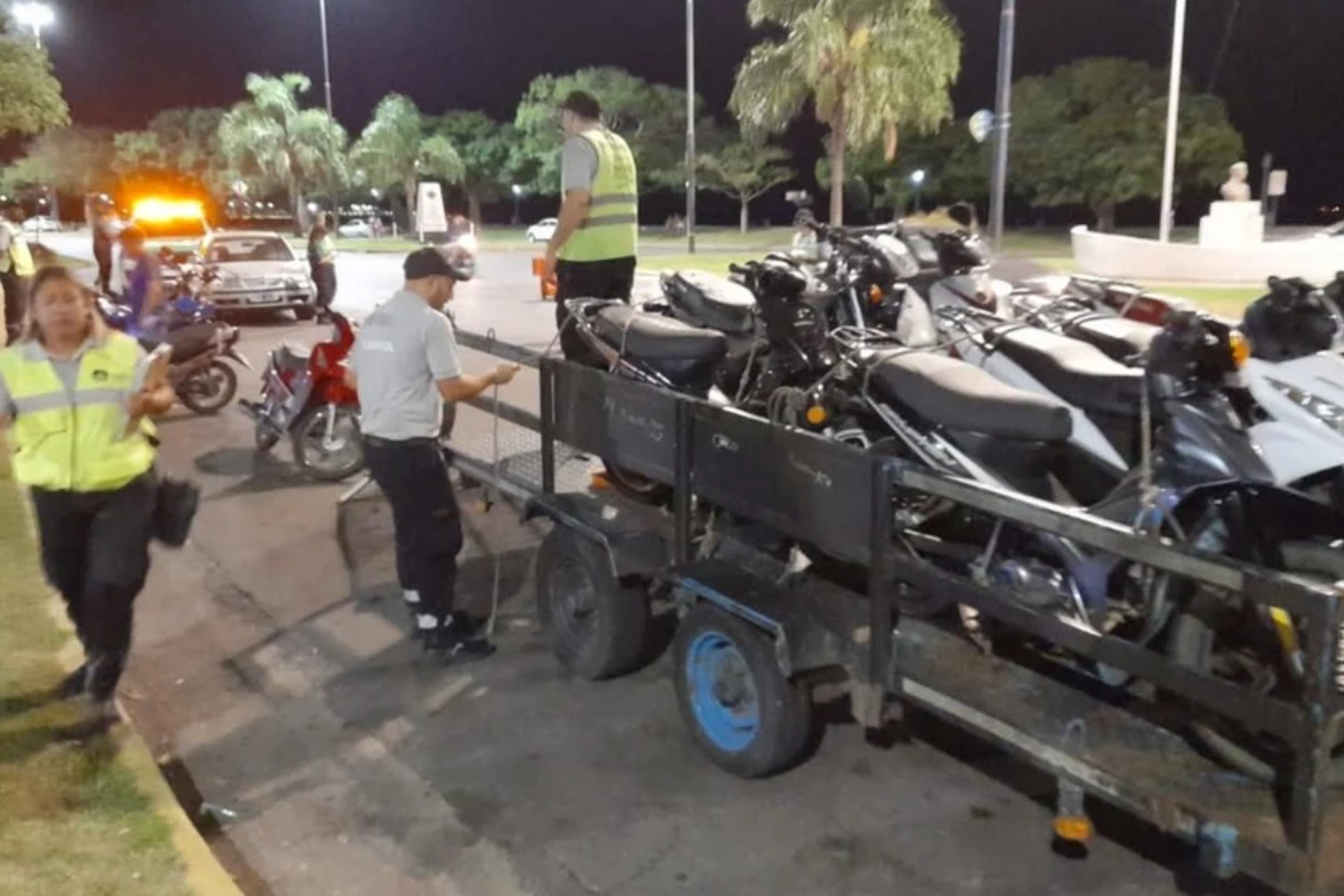 Operativos de control en la costanera de Santa Fe.