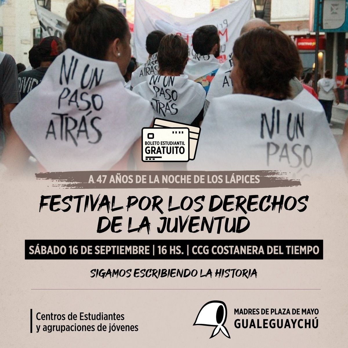 Organizan un festival por los Derechos de la Juventud en el Centro Cultural Gualeguaychú