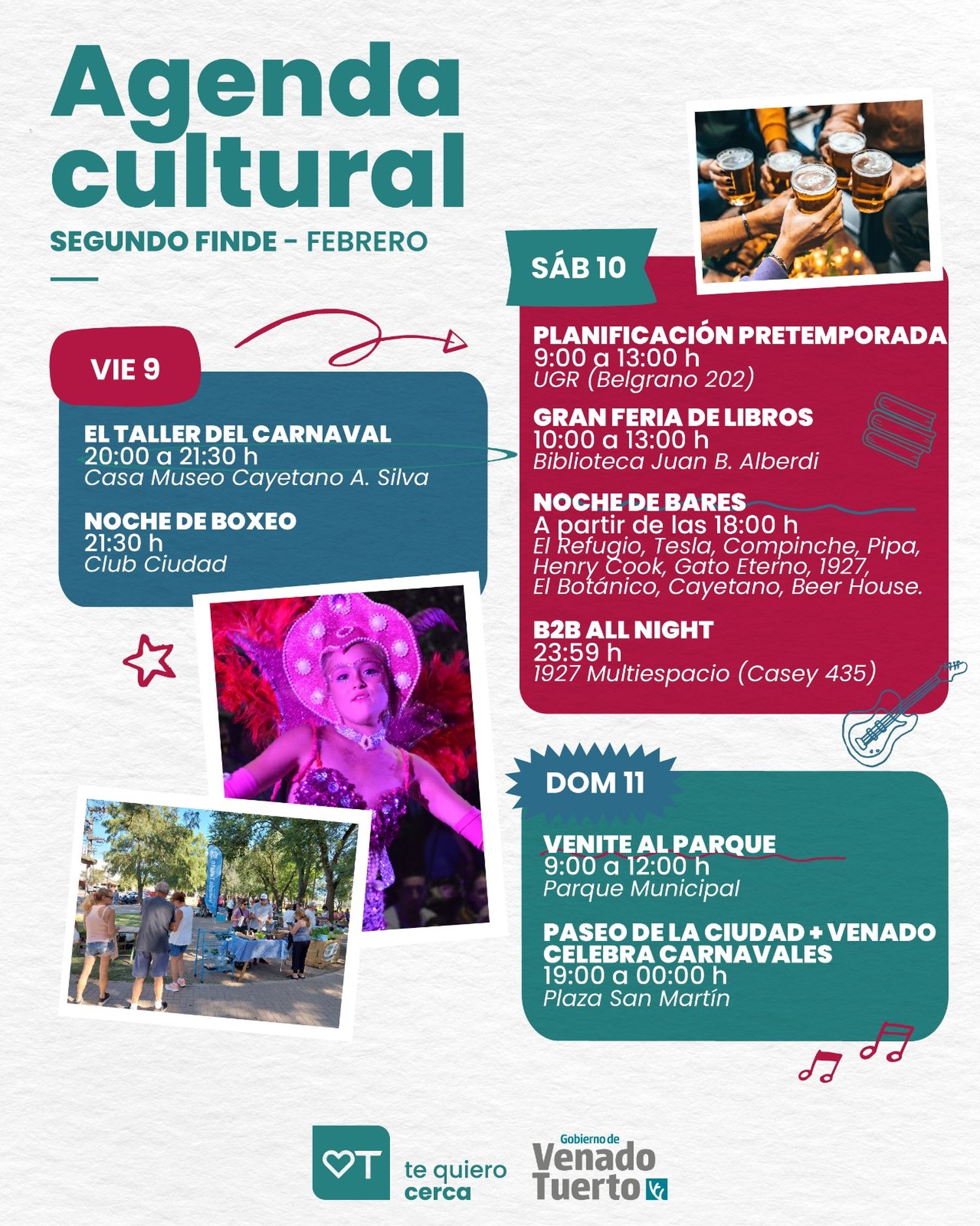 Agenda fin de semana carnaval