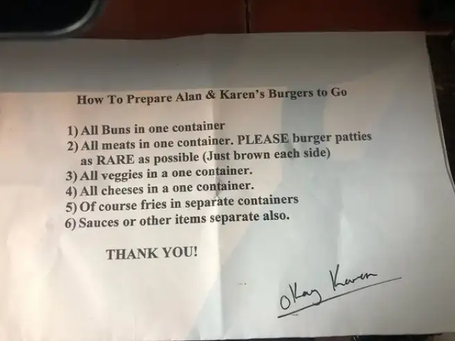 Instrucciones para hamburguesa
