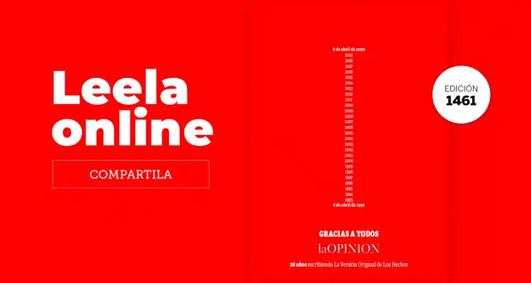 #QuedateEnCasa Leé gratis la edición 1461 de La Opinión, que cumple 28 años