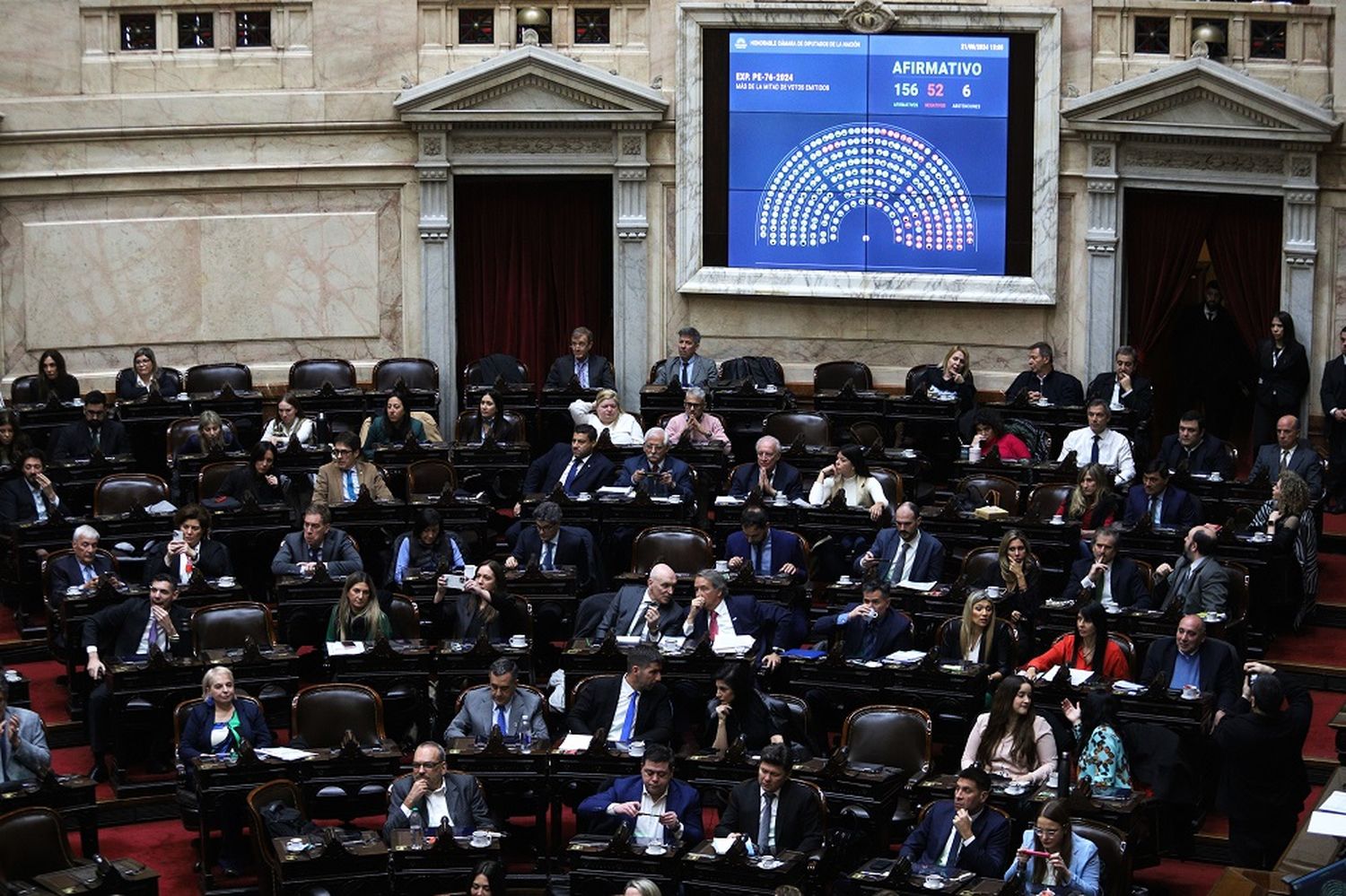 Diputados rechazó el DNU que asignaba fondos para inteligencia.