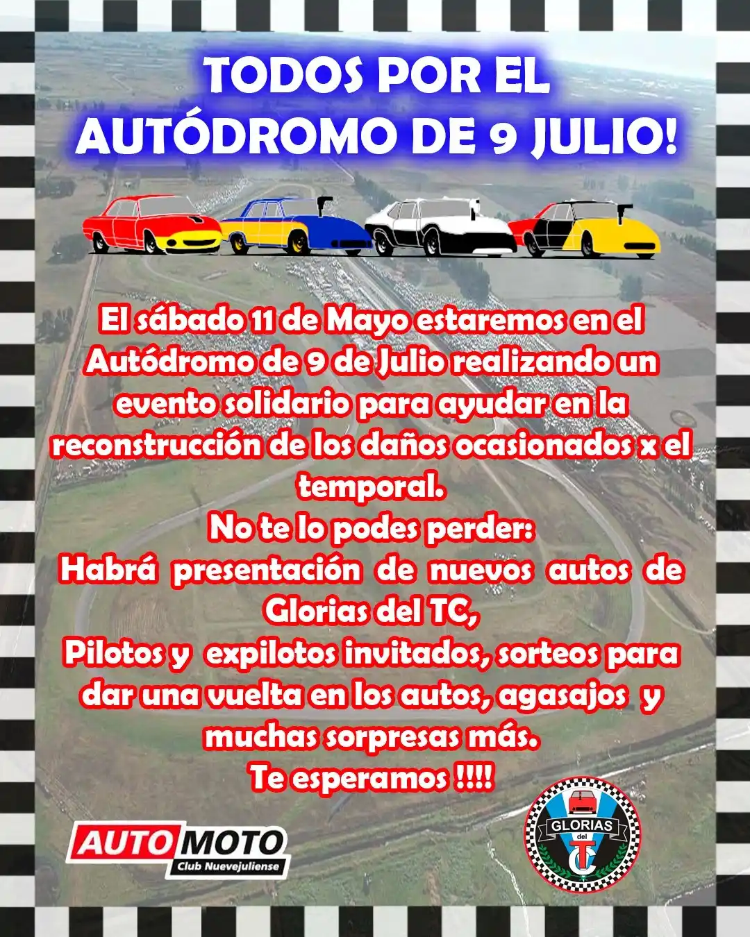 Tresarroyenses participarán de un evento solidario de autos históricos