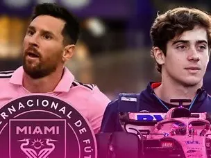 Lionel Messi y Franco Colapinto podrían coincidir en el GP de Miami 
Foto: El Gráfico.
