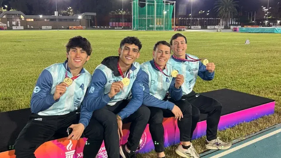 Tomás Mondino se consagró campeón con el relevo 4x100 de Argentina en Santa Fe