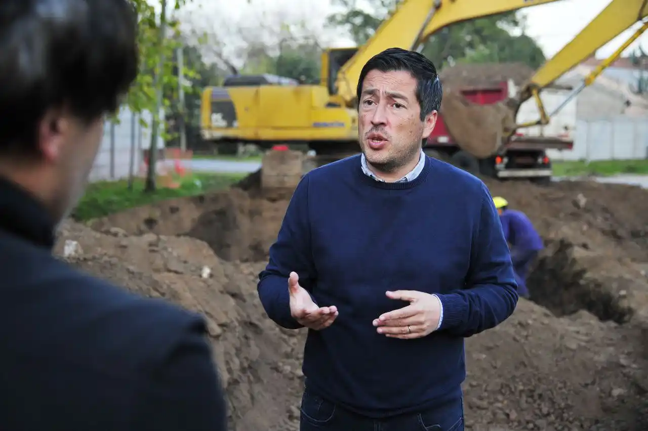 Malvinas Argentinas: Nardini y Correa supervisaron obras hidráulicas en Tortuguitas