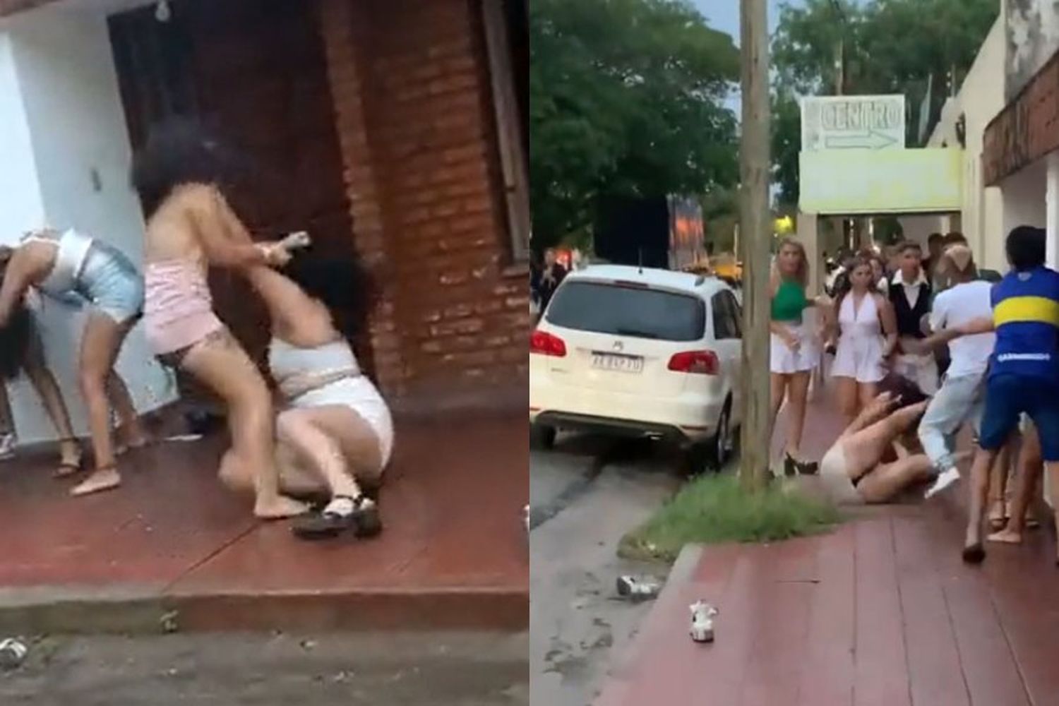 VIDEO | Lamentable: un joven atacó a patadas a una chica a la salida del boliche