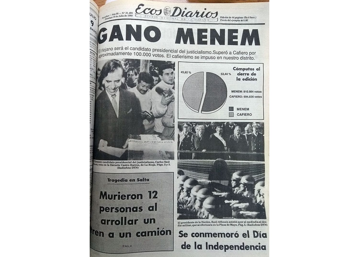 Domingo 10 de julio 1998