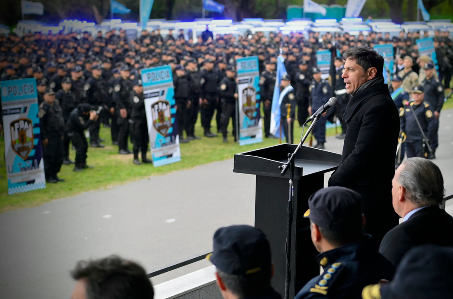 Desde la Vucetich en Berazategui: Kicillof y Berni pusieron en funcionamiento 325 patrulleros