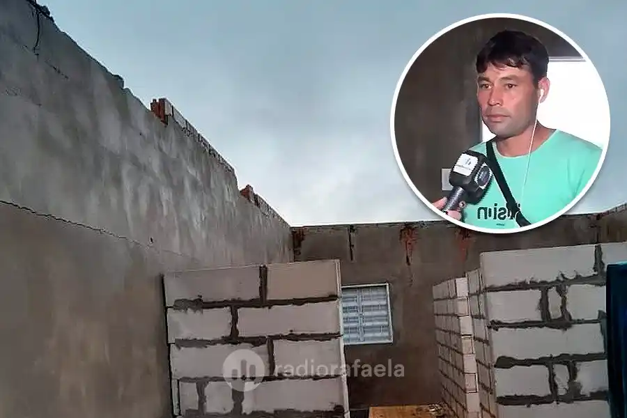 Se le voló el techo de la casa y necesita ayuda: "En tres minutos se llevó todo; fue un viento como nunca se vio en Rafaela"