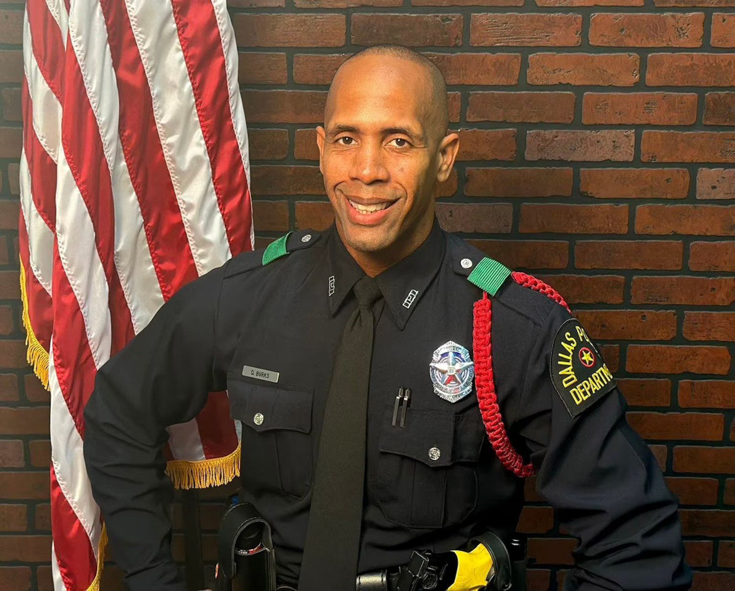 Officer Darron Burks is seen in this photo released by the Dallas Police Department.