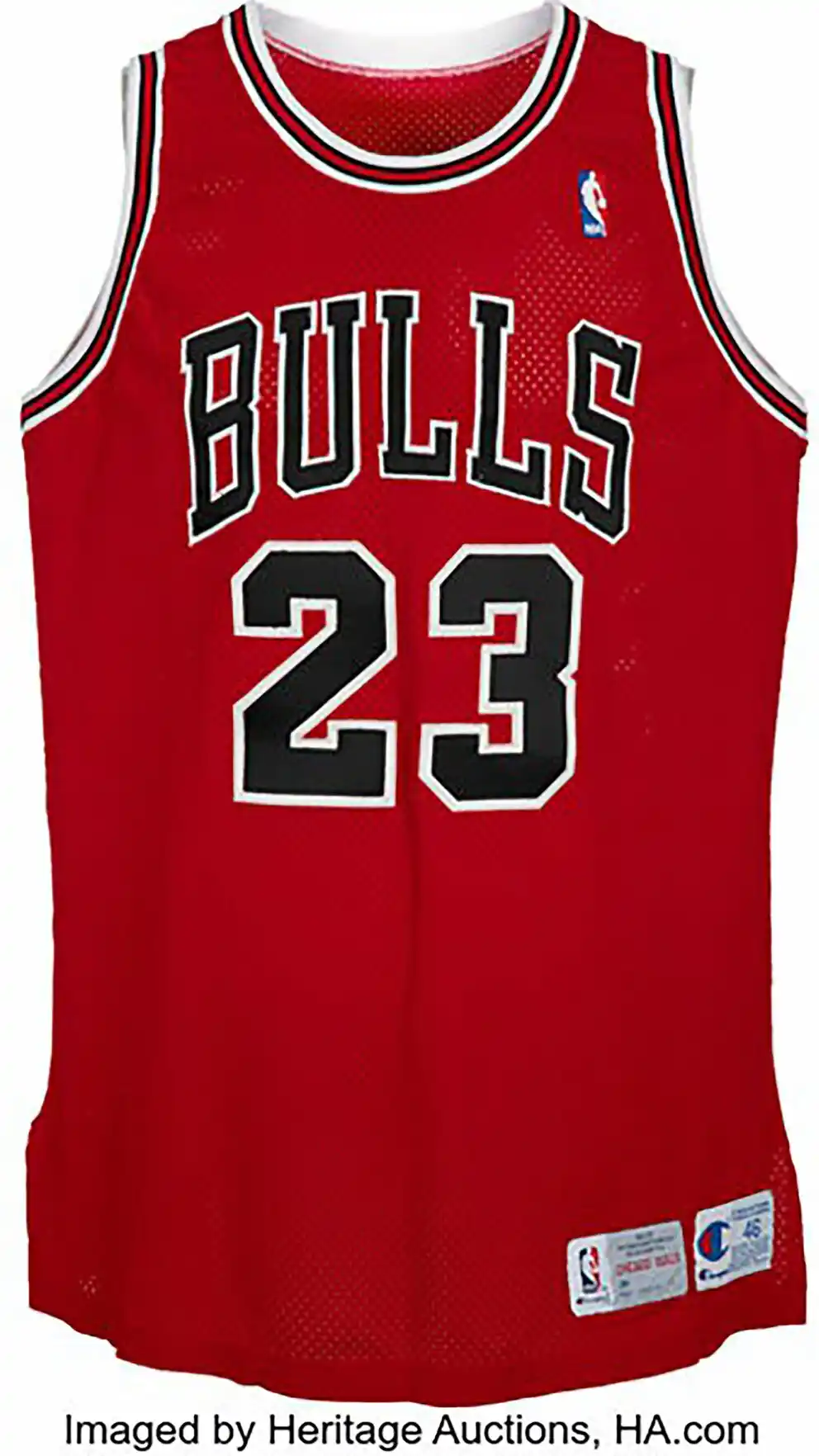 El frente de la camiseta de Jordan que se subastó en una cifra millonaria (Heritage Auctions)