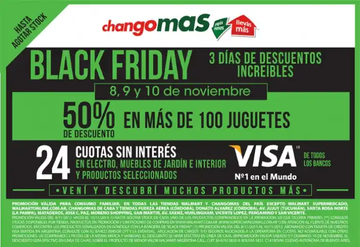 Walmart Argentina y Changomás se unirán al "Black Friday" norteamericano