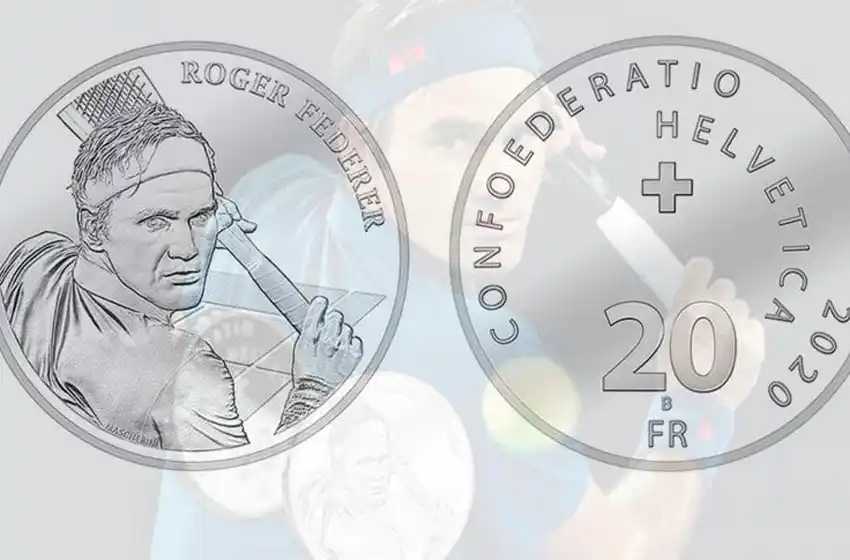 Suiza hará monedas de oro y plata con la imagen de Roger Federer