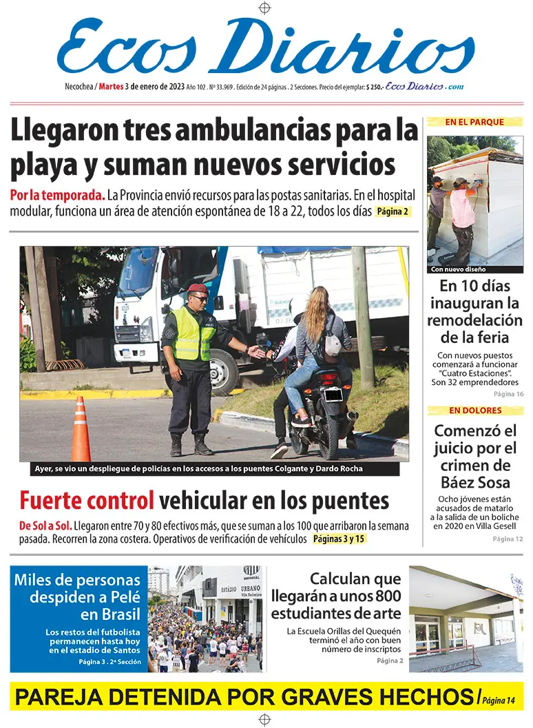 Tapa del 3 de enero 2023