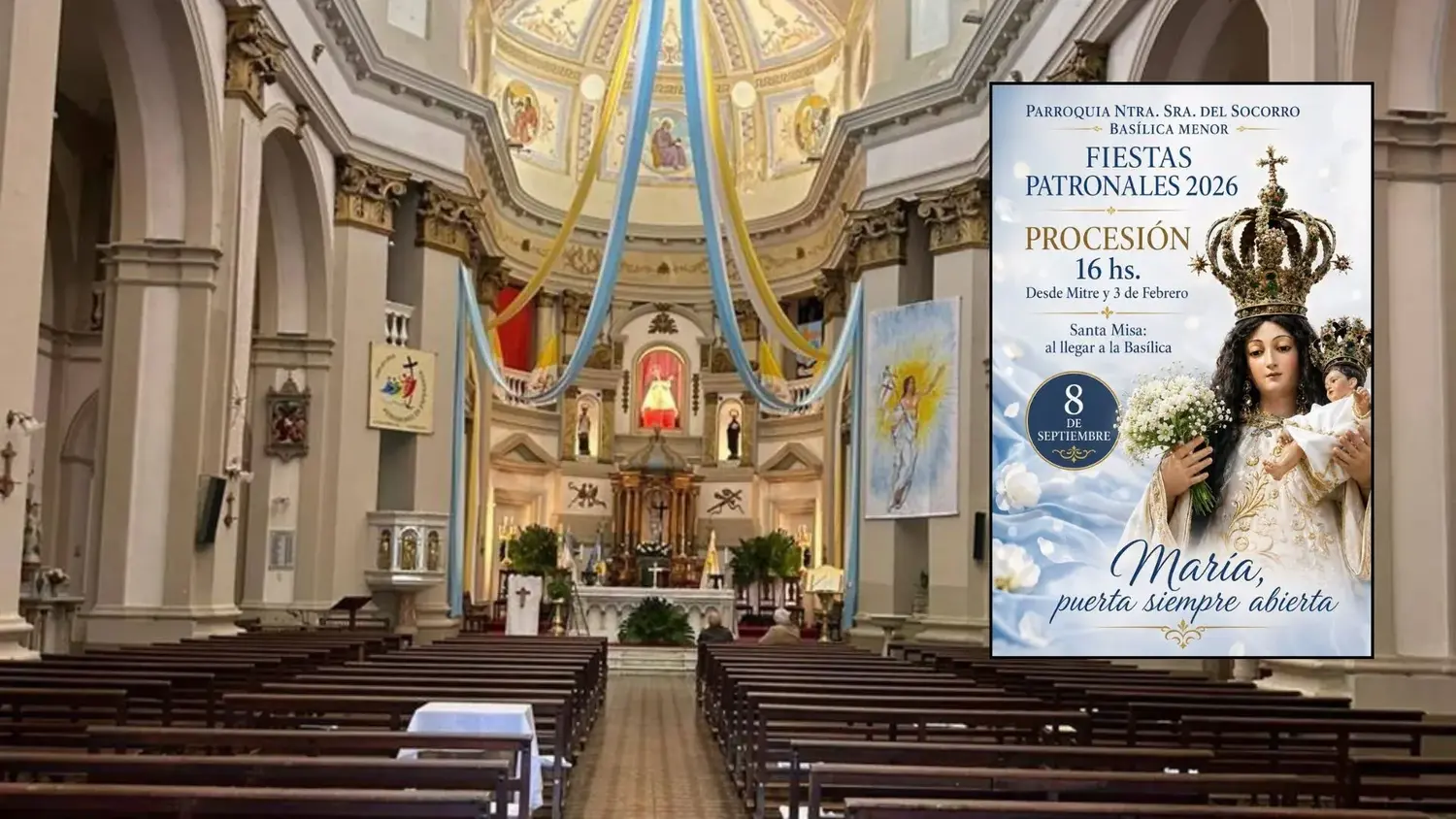 Este martes se realizará la procesión a partir de las 16. Luego se oficiará la Santa Misa con la presencia del obispo de San Nicolás.