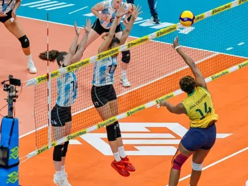 Las Panteras perdieron con Brasil la final del Sudamericano que se disputó en Río de Janeiro. Foto: FEVA
