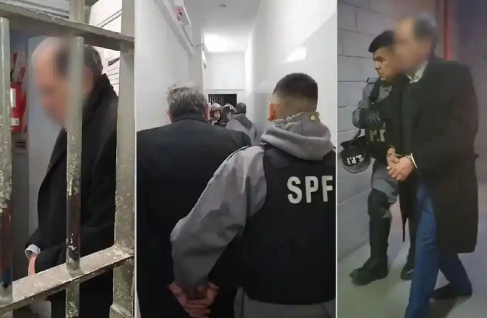 Así fue el ingreso de Alperovich al penal de Ezeiza.