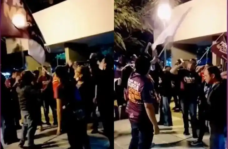 Repudiaron a Franja Morada por cántico deseando la muerte de la vicepresidenta