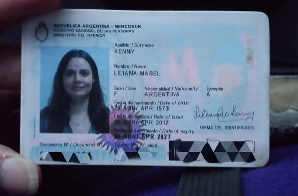 Encontraron DNI de Liliana Kenny